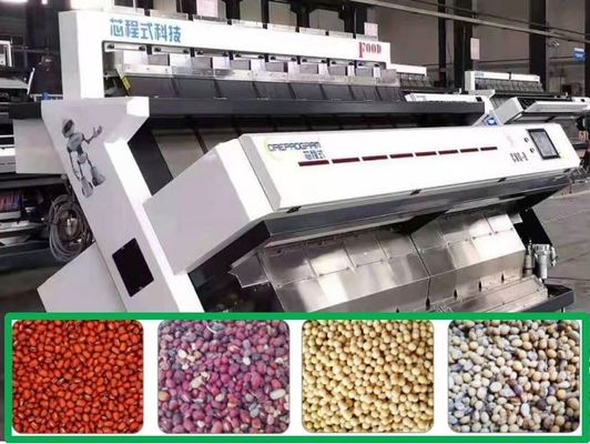 quality  8 Chutes Red Beans / Soybean Color Sorter Accurate Recognition 6.0Kw factory