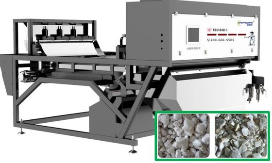 3-5Cm Quartz Color Sorter  Precise Target Belt Type 1800Kg with Microsoft Software