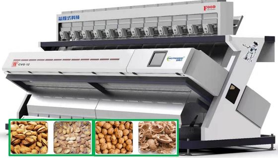 12 Chute Peanut Color Sorter / Cashew Colour Sorting Machine 1 year Warranty