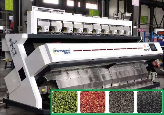 10 Chutes Chili Color Sorter 3-6t/H  Waterfall Structure With SMC Filter