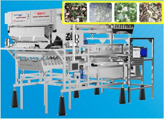 2.0-3.5 T/H Plastic Color Sorter 8.2kw Recycling Glass Sorting Machine