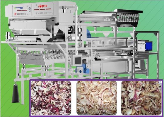 Dehydrated Onion Color Sorter Machine 1.5 T/H Intelligent Interconnection